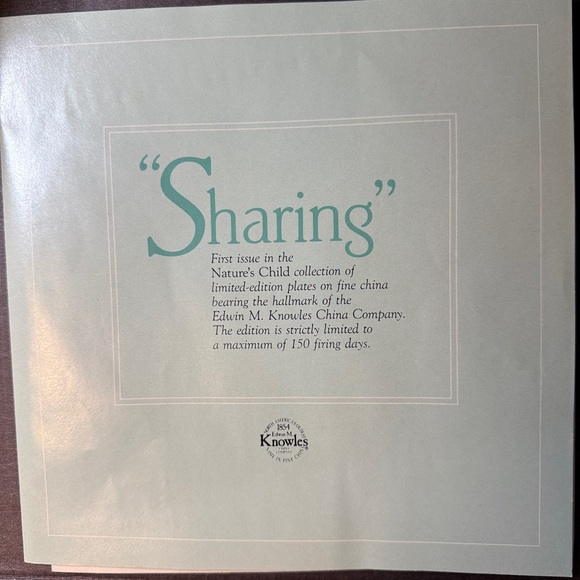 Charming Winter Wildlife Decorative Plate. “Sharing” by Edwin M.Knowles. - Picture 6 of 8